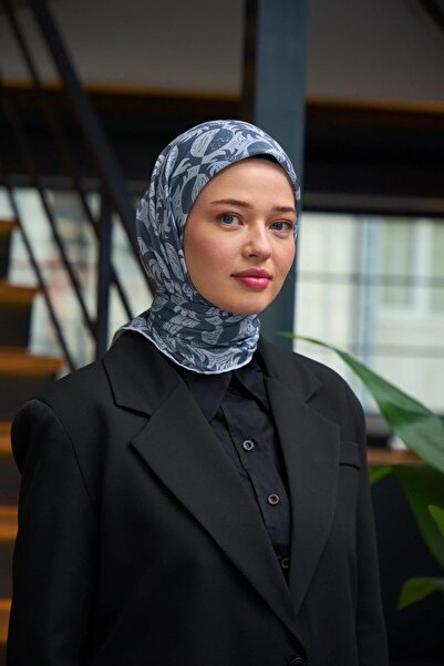 İpekhan Colecția Harmony - Eșarfă moale, gri oțel 1182-07