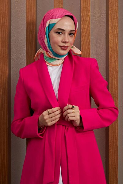 İpekhan İpekhan Etnik Desen Serisi Turuncu Pamuk Viskon Eşarp 1127-14