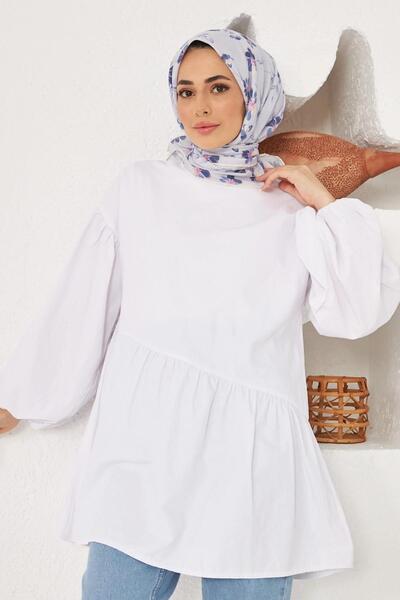 İpekhan Daisy Lila Pamuk Viskon Eşarp