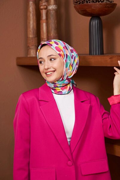 İpekhan كولورداي بوينت وشاح ناعم بلوم خردل 1161-04