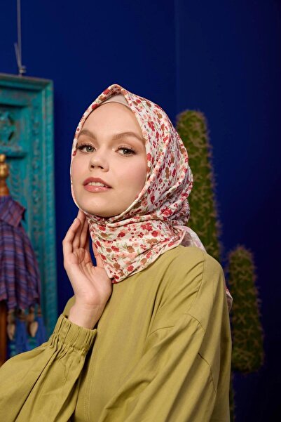 İpekhan Marrakech Koleksiyon Soft Eşarp Keten Kırmızı 1193-28