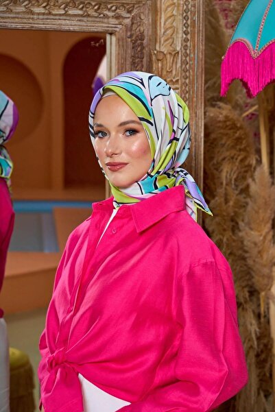 İpekhan Eșarfă moale de colecție Marrakech, ametist muștar deschis 1199-06