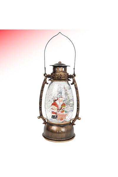 OEM Decorative musical lantern, Santa Claus with Gifts Type, with LED, with snow, battery and USB powered