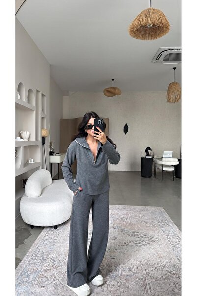 Buket Teke Anthracite Zippered Thessaloniki Suit