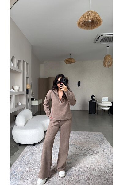 Buket Teke Camel Zippered Thessaloniki Suit