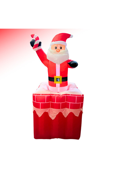 OEM Mos Craciun in Horn gonflabil, decoratiune gonflabila, Animat, Lumini LED...