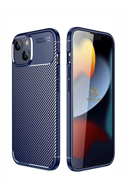 Massemr حافظة آيفون 14 ذات غطاء كربوني بتركيز تلقائي، غطاء حماية فاخر أنيق ور...