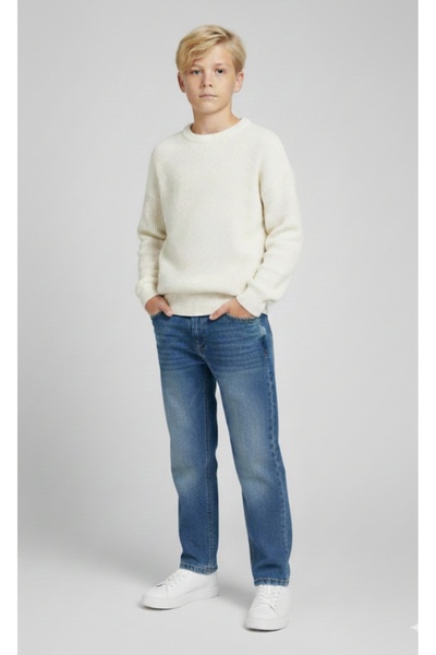 Escabel Αγορίστικο ρυθμιζόμενο ελαστικό τζιν παντελόνι με φερμουάρ στη μέση, ...