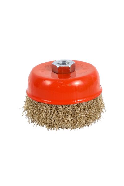 Lawazim Brass Wire Cup Brush 3inch Gold for Rust Removal and Surface Cleaning