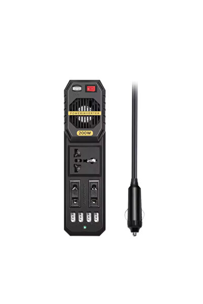 OEM Car Power Inverter, Multifunctional, with 4 USB Ports and EU/UK/USA Plug ...
