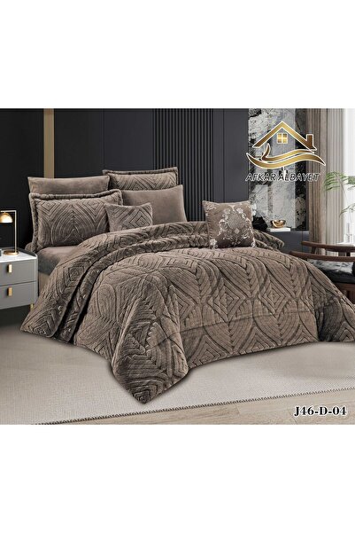 WAREEF FASHION Double bed sheet set, 6 pieces, velvet