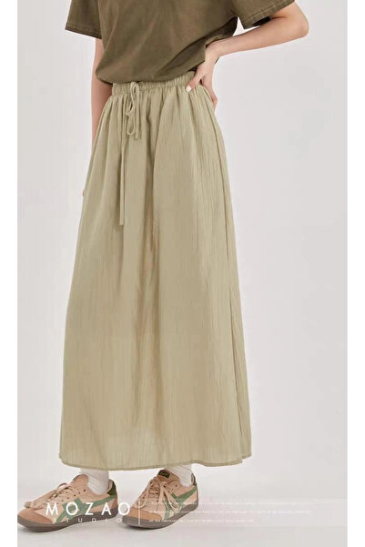 1way Wide skirt with elastic waist