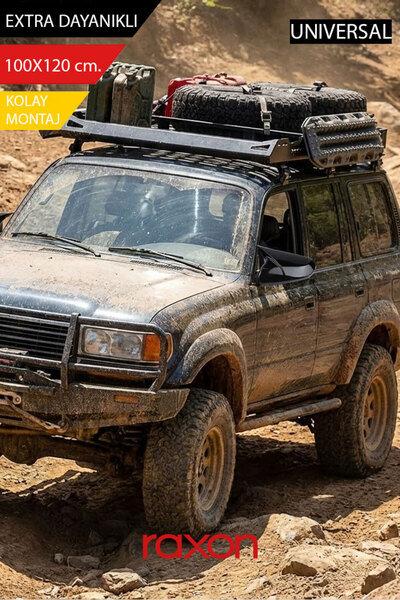 Raxon Universal OFF ROAD Pnd Serisi Tavan Üstü Sepet 100x120cm. – Dayanıklı Yük Taşıma Sistemi