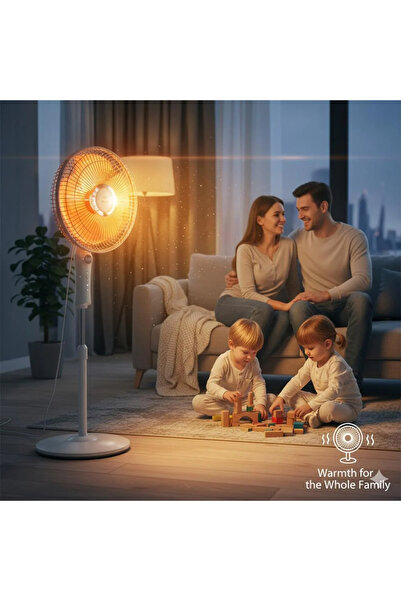 Primo Plus Powerful 1200W carbon ceramic heater, safe and quiet, with adjustable height.