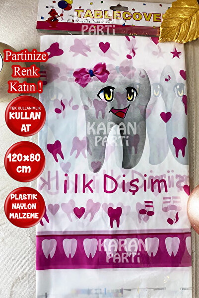 karanca parti süs غطاء طاولة بلاستيكي بتصميم أول أسناني ظهرت لها، مصنوع من قم...