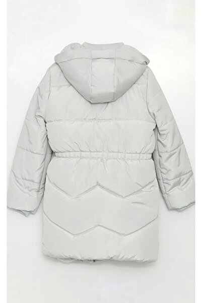 LC Waikiki Parka pentru fete LCW Kids Blue cu glugă basic