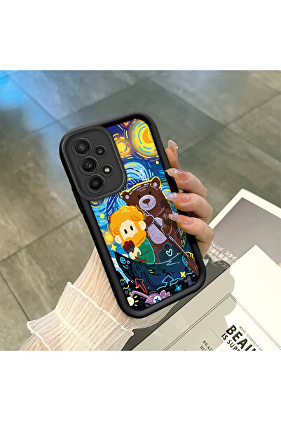 ucuc حافظة هاتف سامسونج جالاكسي A23 متوافقة مع السيليكون الأسود بنمط فان جوخ ...