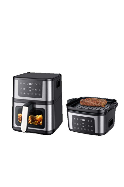 Kodak New 4.5L Air Fryer: Detachable Rack, Stainless Steel | Touch Control & Visible! Home/Hotel Deal!