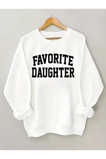 Velostra Унисекс любима дъщеря с печат от дебел плат, мека блуза с качулка