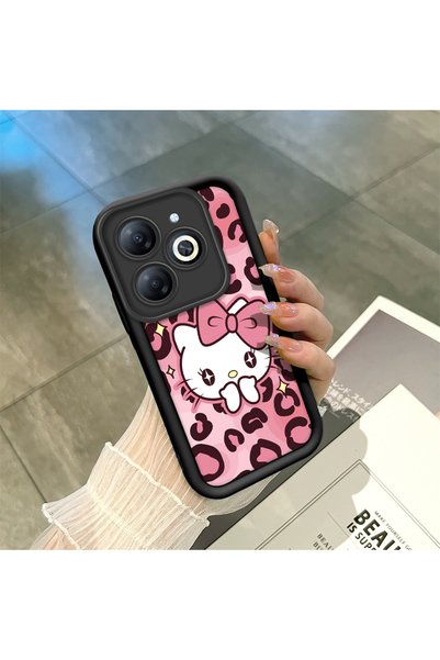 ucuc Tecno Spark 20 Compatible Black High Quality Silicone Leopard Pattern Ki...