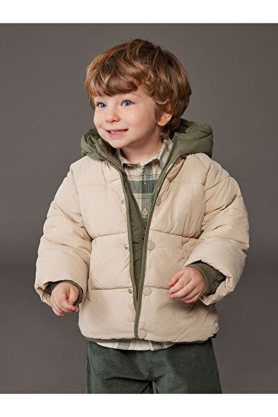 LC Waikiki Beige Water Repellent Baby Boy Inflatable Jacket