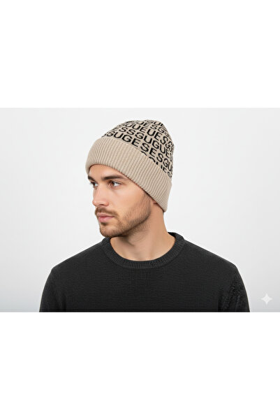 Guess Beanie Hat Bere / Caps Awu430Pol01 -Beige