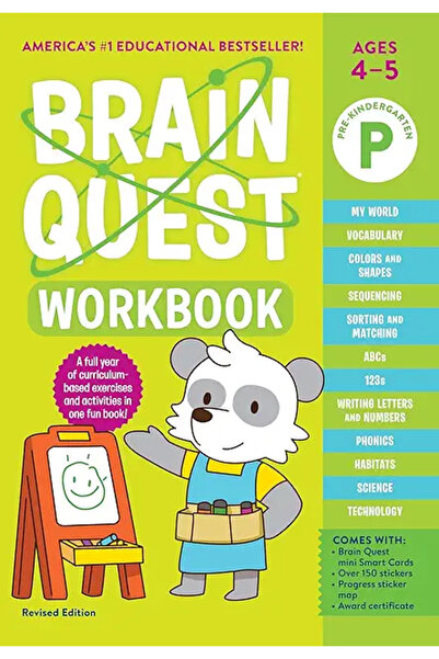 PHINDBOOKS كتاب تمارين Brain Quest: طبعة ما قبل الروضة المنقحة