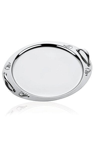 Altabi صينية تقديم الشاي والقهوة بمقابض من الفولاذ المقاوم للصدأ - 30 سم، أنيقة وتدوم طويلاً