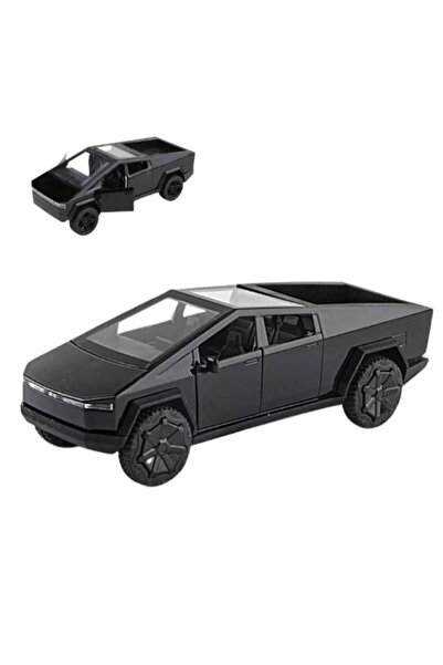 OEM Tesla Cybertruck Metal Car, Sounds and Lights, Moving Doors, Pull-Back Function, 15cm, Black