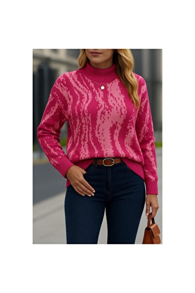 Secret Passion Lingerie New Season Women's Long Sleeve Turtleneck Multi-Colored Knitwear Blouse Sweater 28718