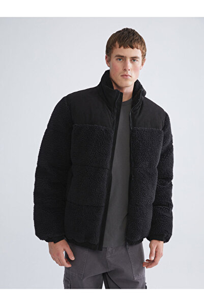 LC Waikiki Mg Trenden Black Mock Neck Men's Puffer Jacket