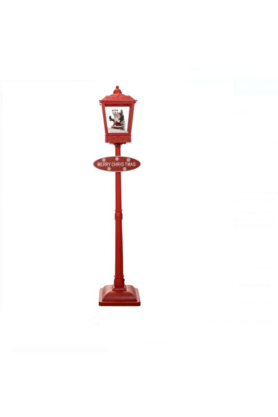 OEM Decorative Christmas Lantern with Santa Claus Figurine with Snowman Music & Light 31x31x165cm