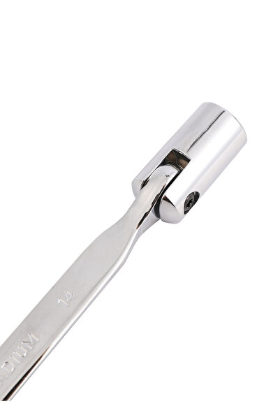 Lawazim Flexible Head Combination Wrench 14mm - Ratcheting Spanner for Automotive and DIY Use