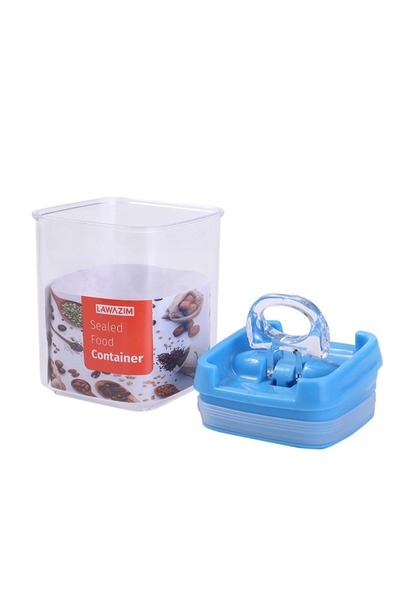 Lawazim Food Container 7x10cm Square Blue for Spice Storage and Meal Prep