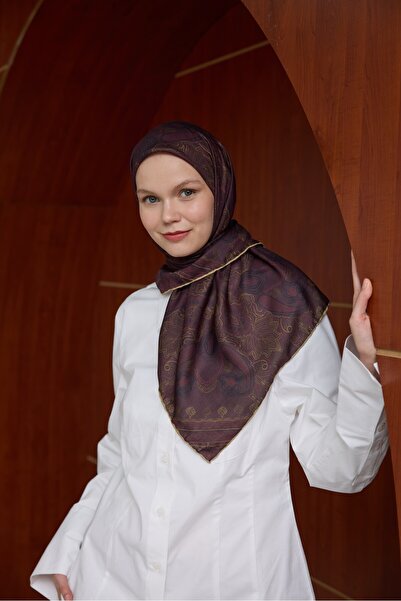 İpekhan Зимовий цвіт М'який шарф 1243 Бордо