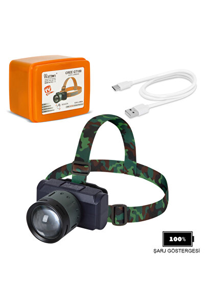 Watton 4200 LÜMEN ŞARJLI SENSÖRLÜ GÖSTERGELİ KAFA LAMBASI WT-719