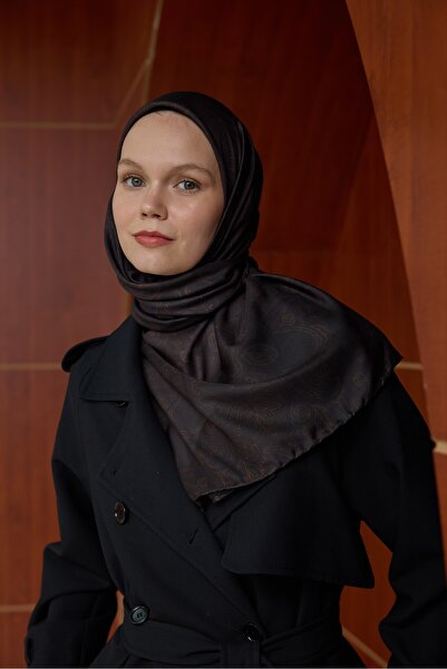 İpekhan Winter Bloom Soft Scarf 1243 Copper Brown