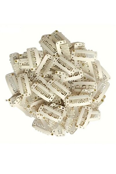 ELYTA Profesyonel Mikro Çıtçıt Toka Klipsi 3.2 cm Beyaz - Peruk / Postiş / Sa...