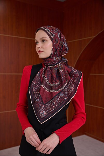 İpekhan Winter Bloom Soft Scarf 1242 Red Borod