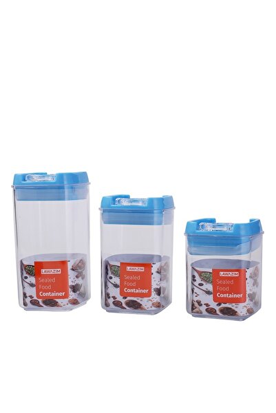 Lawazim Food Container 7x10cm Square Blue for Spice Storage and Meal Prep