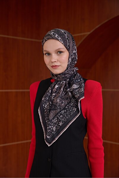 İpekhan Winter Bloom Soft Scarf 1242 Coffee Bean