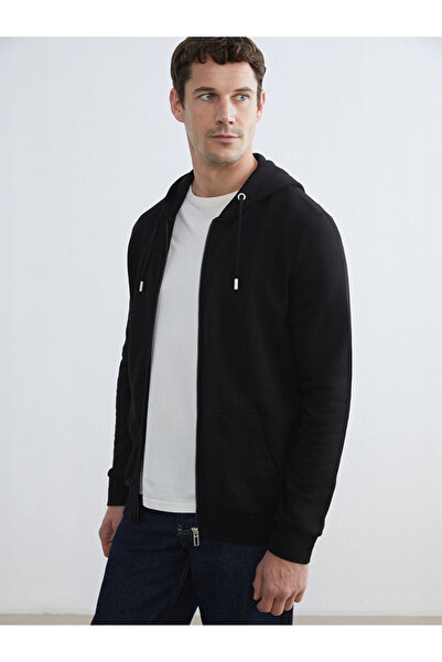 LC Waikiki Rmz Gi̇yi̇m Farkiyla Standardfit Hooded Men's Zipper Sweatshirt