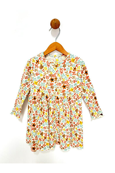 By Cwhr bumbac 100% material reiat Rochie pentru fetiță cu flori și nasturi î...