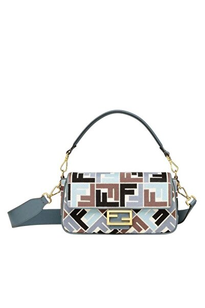 Generic Canvas Vitello King Extra Strap FF Embroidered Baguette