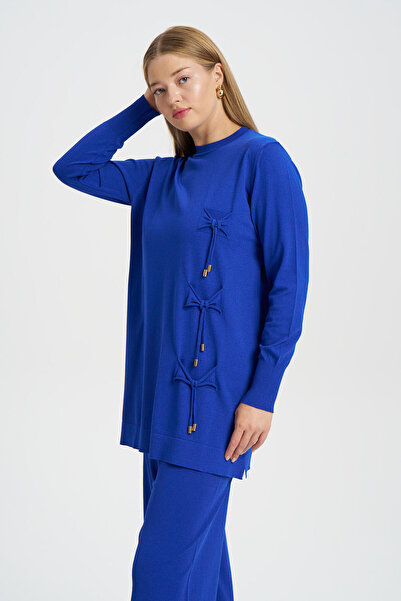 Niliwi 3082 Önü Köprülü Birit Bağlamalı Tunik