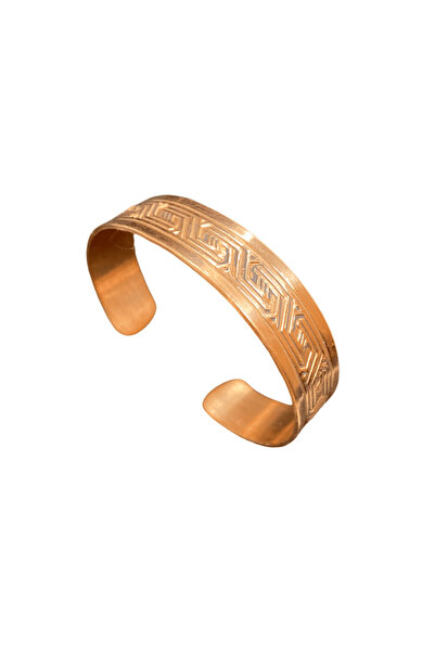 FM Shiny Handmade Custom Pattern Adjustable Size Copper Bracelet — the Elegan...