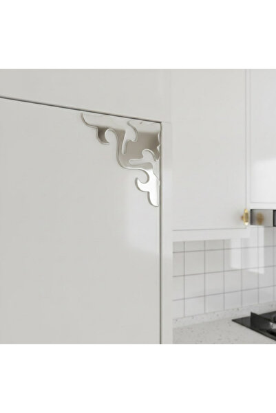 pleksisanati 4 Adet Altın ve Gümüş Köşe Dekoru -Mobilya, Gardırop, Ayna- Kena...