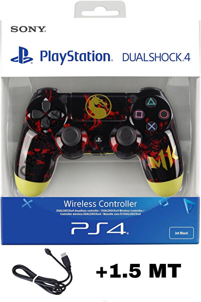 CRK TECH Playstation DualShock 4 Uyumlu V2 Yenilenmiş Ps4 Oyun Kolu Pc + Ps4 ( 1.5MT ŞARJ KABLOSU)