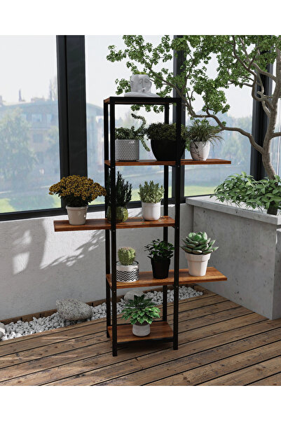 UmkaHome Köşeli Tasarım Çok Katlı Çiçeklik & Dekoratif Raf Ünitesi
