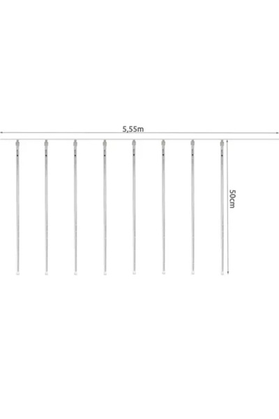 Iso Christmas Meteor Shower Installation, Multicolored Torts, 288 LEDs